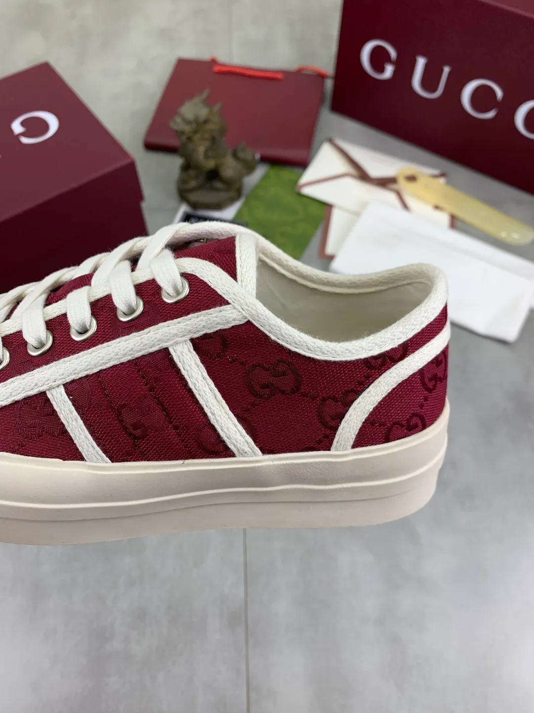 Men's shoes 💰P480 New Gucci thick-soled cloth shoes for women, high-quality version with logo patterned cloth surface, 5mm thick sole, ultra-light shoes, versatile and comfortable.  Fabric: Versatile floral fabric Lining: Versatile canvas Feet: Towel fabric Code number: 35-41 (41 customized) Packaging: Original packaging